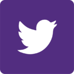 Twitter's logo in Clemson purple. It links to Clemson Online's Twitter page.