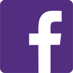 Facebook's logo in Clemson purple. It links to Clemson Online's Facebook page. 