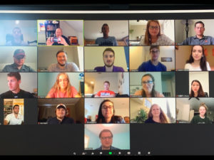 Zoom screenshot of students in virtual class