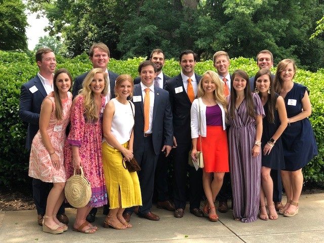 Past student leaders at the Groundbreaking for the Samuel J. Cadden Chapel. 