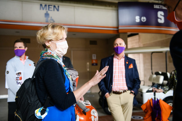 Dr. Birx visited our student testing center, toured our Athletics facilities and met with University and student leadership