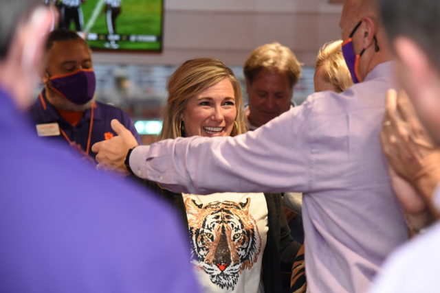 Robyn Nieri was surprised with an honorary alumnus degree from the Clemson Alumni Association