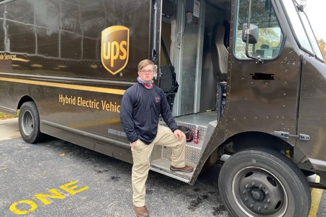 Jake Pratt, a ClemsonLIFE graduate, has marked a new life accomplishment, working as a package runner for UPS.