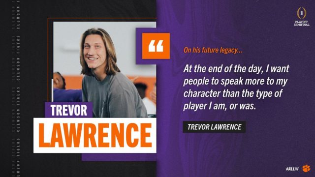 Trevor Lawrence on his future legacy