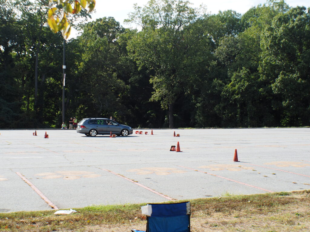 Natalie Bell racing in a Clemson Sports Car auto-crossing event.