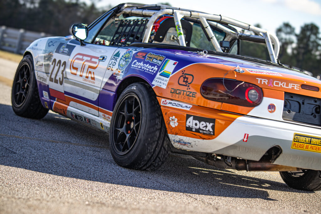 CTR leaves the pit lane following the final pit stop on Saturday.
