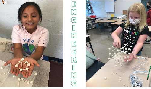 Toothpicks and marshmallows help teach the Engineering Design Process
