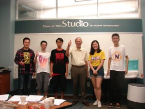Dr. Beyerlein with a group of international students