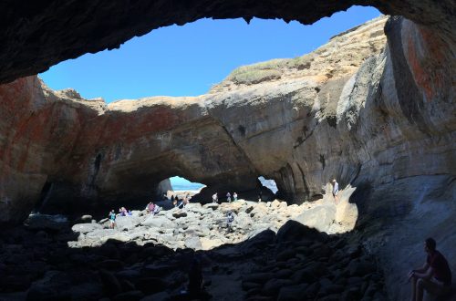 In the Devils Punchbowl - a collapsed sea cave.