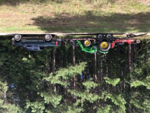 You will want to make sure you have a vehicle and trailer capable of towing your tractor. Be sure to account for the weight of any implements you may tow as well. Photo credit: Stephen Pohlman, Clemson Extension.