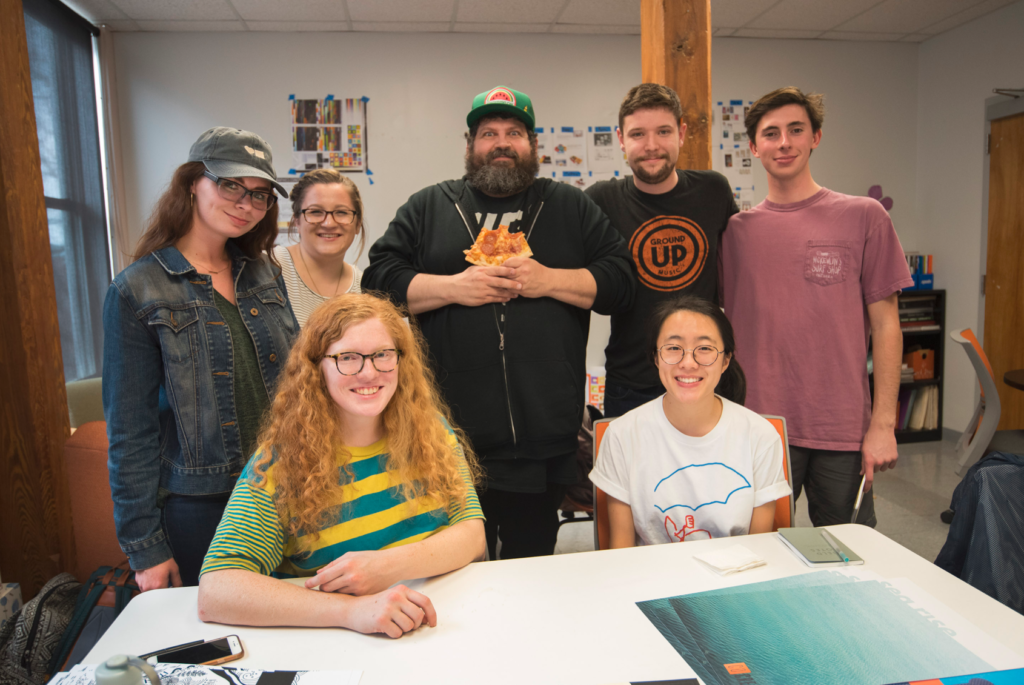 Draplin with poster contest winners