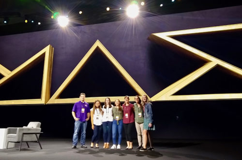 ClemsonGC students and faculty meet up with alumni to tour behind the scenes tour at AdobeMAX.