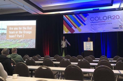 Dr. Walker and Michelle Mayer, both of Clemson University, present cutting edge color research at the Color Conference.