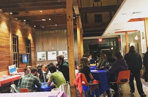 Pic of students in Barnes Center