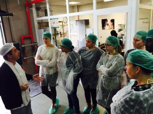Photo of students visiting the Hospital Universitario Virgen del Rocío in Seville, Spain.