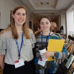 L&IH majors Elouise Cram and Rebecca McConnell at the conference.