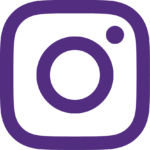 Instagram logo in Clemson purple. It links to Clemson Online's Instagram page.