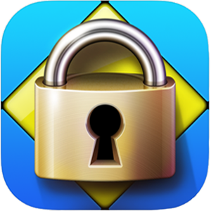 Responds logo. Image of a bronze lock over a yellow diamond with a blue field as the background.
