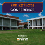 Image of Watt Family Innovation Center and Cooper Library with title: New Instructor Conference hosted by Clemson Online