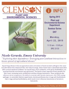 Plant and Environmental Sciences | Nicole Gerardo's ...