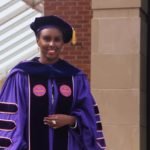 Picture of Carmen Nibigira at Clemson's doctoral hooding ceremony in May 2019.
