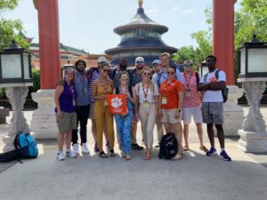 PRTM EDGE program faculty and students at Epcot Center in Florida last month. 