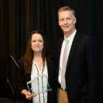 File name “Hartzog Luncheon and Lecture_Ward3.jpg” – Dr. Ward with Dr. Powell after receiving her William C. Everhart award.