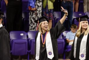 Grace Graves during Clemson University’s summer 2017 graduation ceremony.
