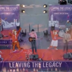 Clemson PRTM student Conner Sweeny performing at the Clemson University Tigerama Homecoming event on October 23, 2020.