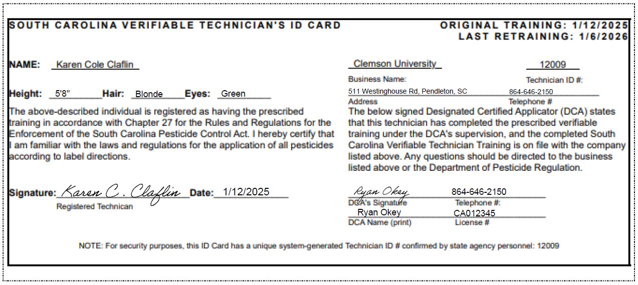 Def Additive Identification Card DPR Highlights – Regulatory Services