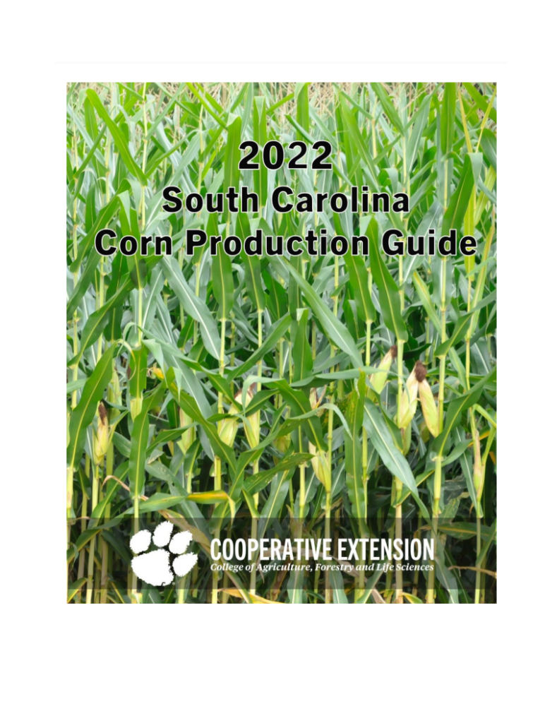 Corn Production Guide Cover Page with Corn Plants