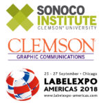 Sonoco Institute, Clemson University and LabelExpo logos