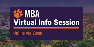 Upcoming MBA session graphic