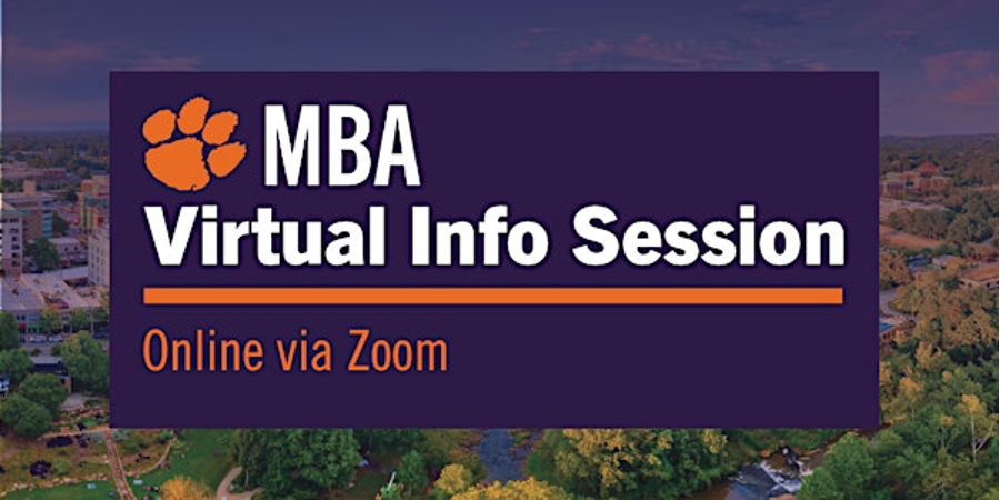 Upcoming MBA session graphic