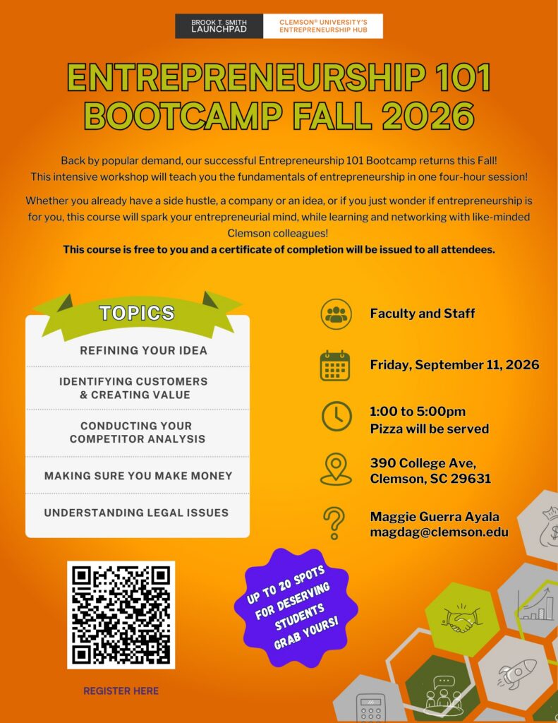 ENTR Bootcamp info flyer
