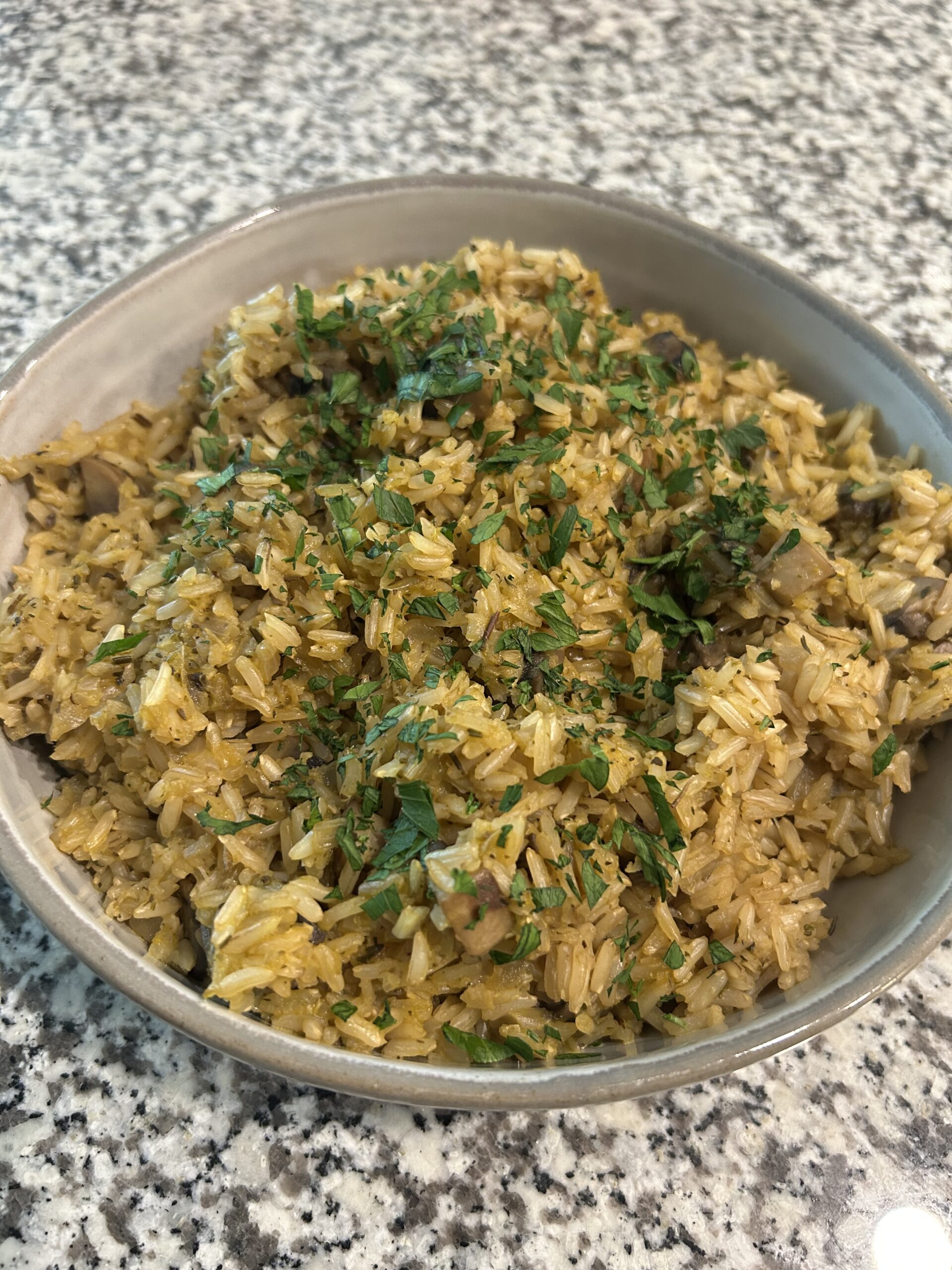 Cauliflower Mushroom Rice Pilaf