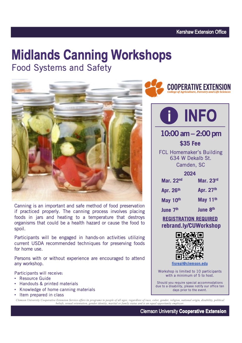 Midlands Canning Workshop Flyer
