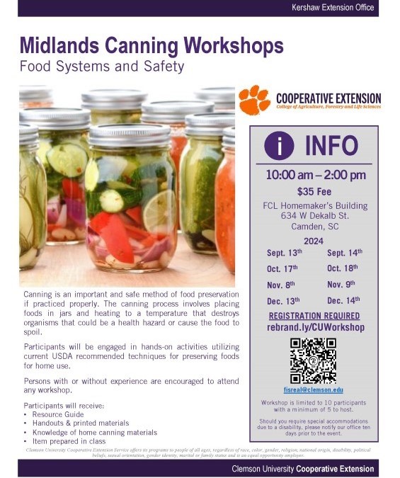 Midlands Canning Workshops Flyer
