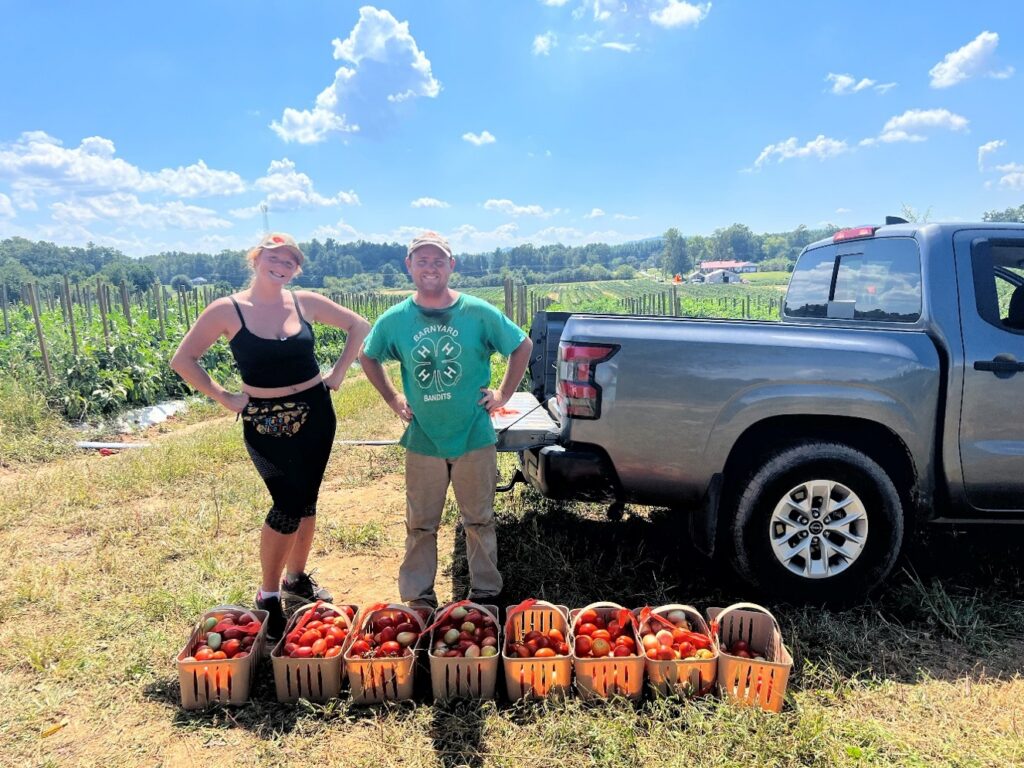 Wayne Morgan and Hope Rollins, my daughter, helped with the harvest.