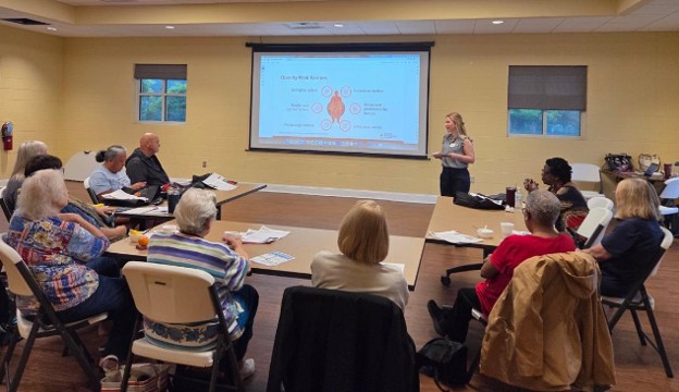 RHN Agent, Camilla Herndon, facilitating the Understanding Obesity as a Chronic Disease program with a group in Fountain Inn, SC.
